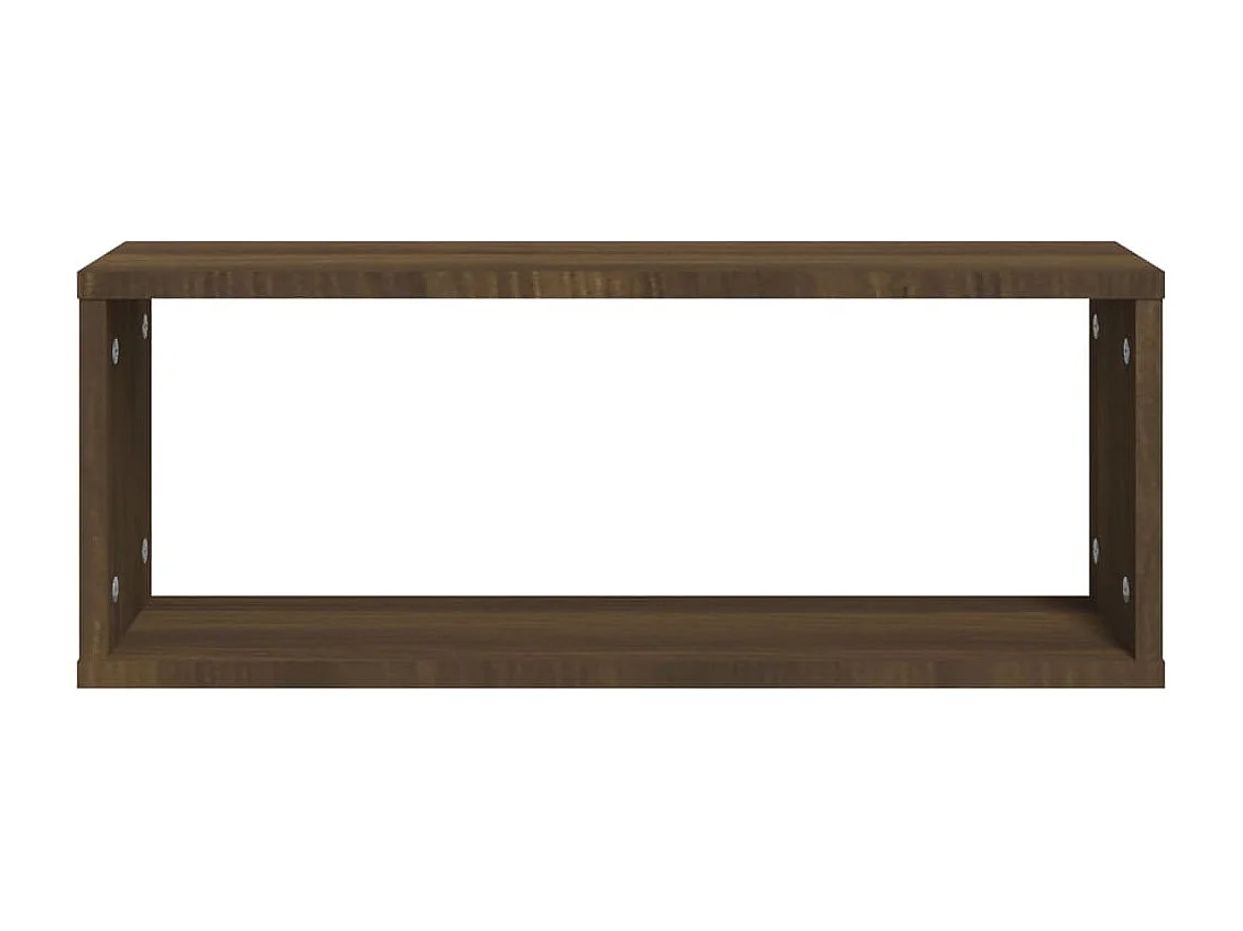 Étagères murales cube 2 pcs Chêne marron 60x15x23 Bois