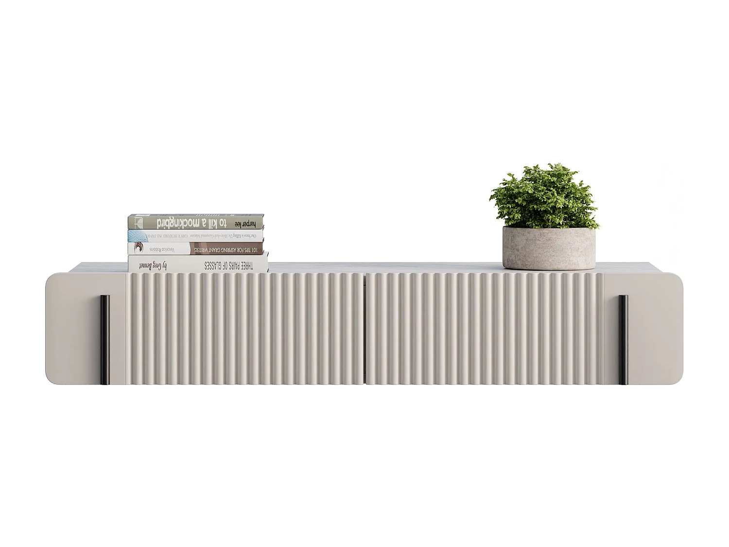 Consolle sospesa 2 cassetti cashmere 100x17 cm