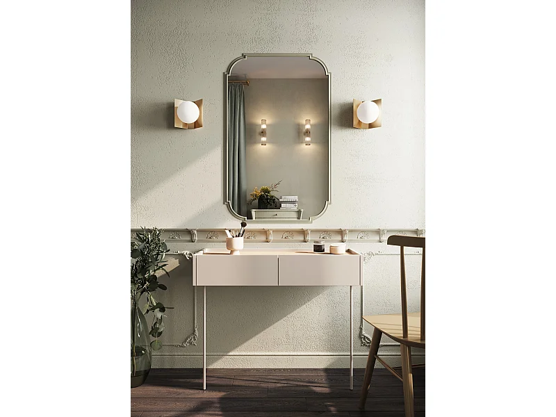 Konsole 2 Schubladen mit Metallbein 100x83 cm