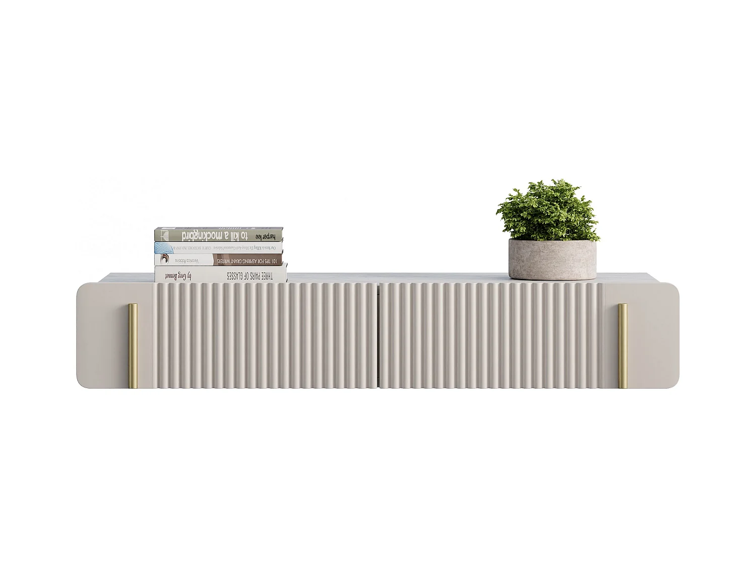 Hängekonsole mit 2 Kaschmirschubladen 100x17 cm