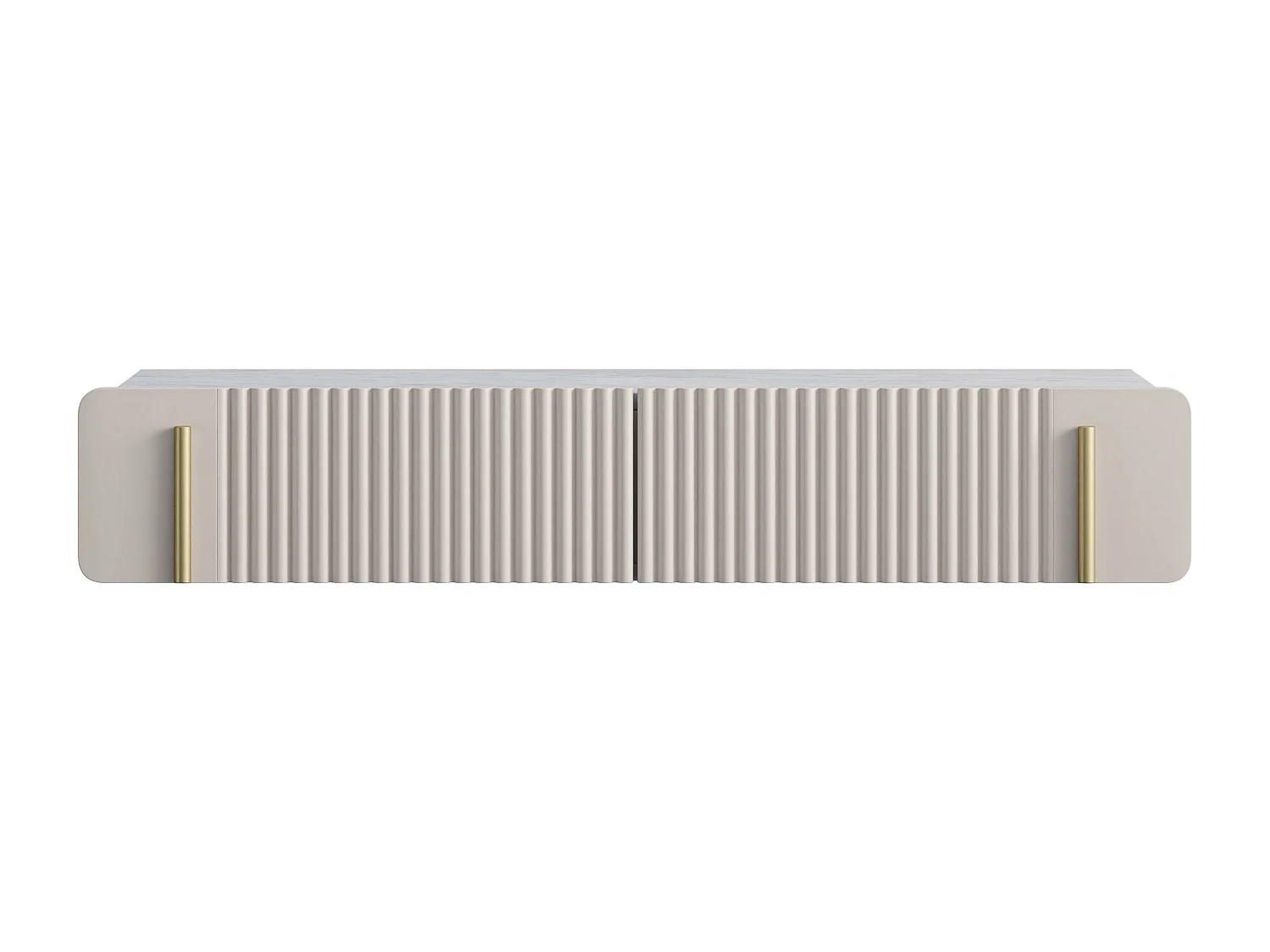 Hangende console met 2 kasjmier lades 100x17 cm