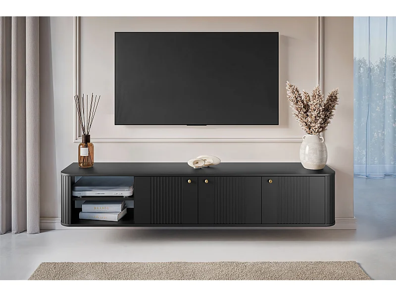 3-türiger TV-Hängeschrank 187x36 cm