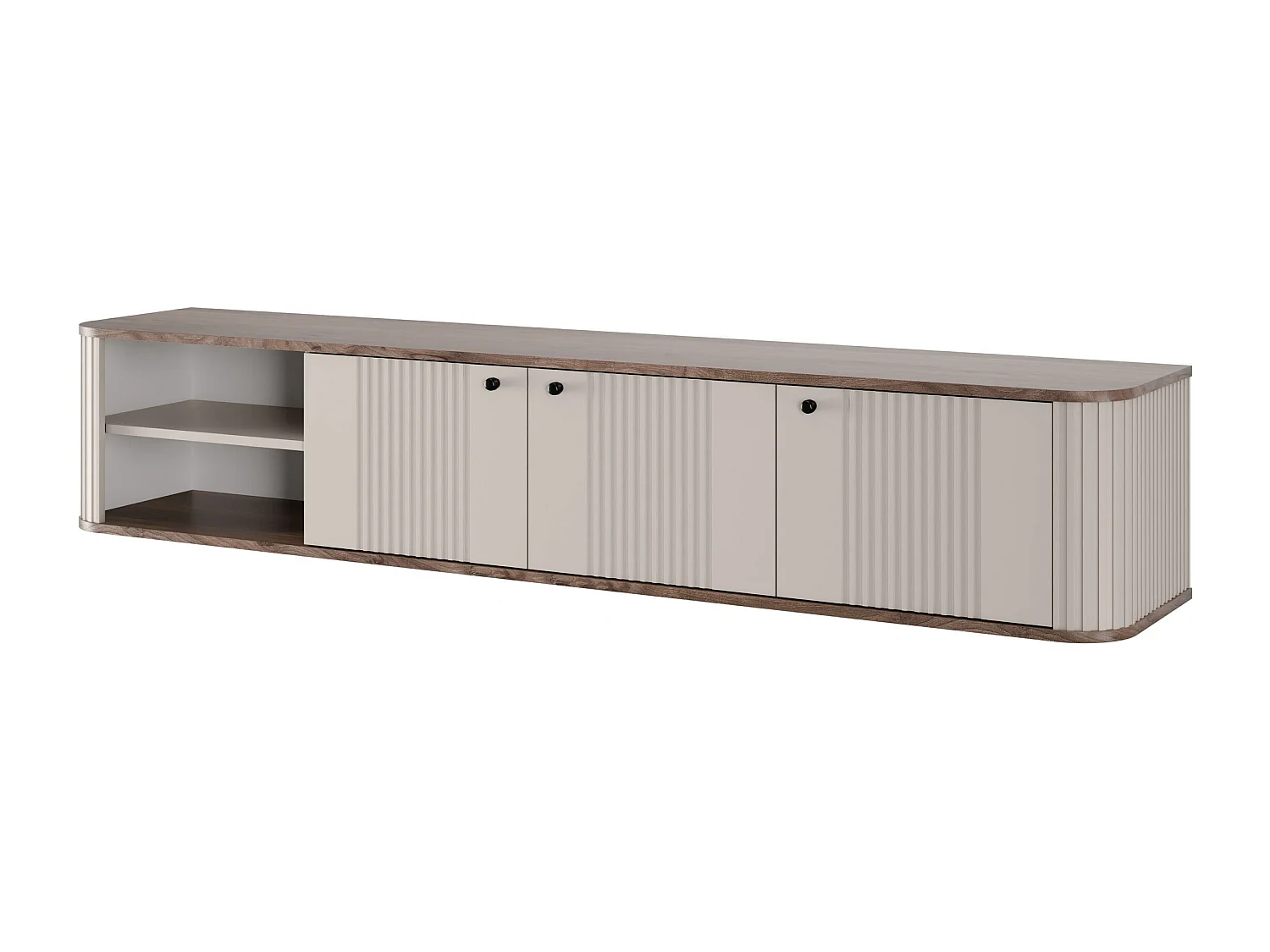 3-türiger TV-Hängeschrank 187x36 cm