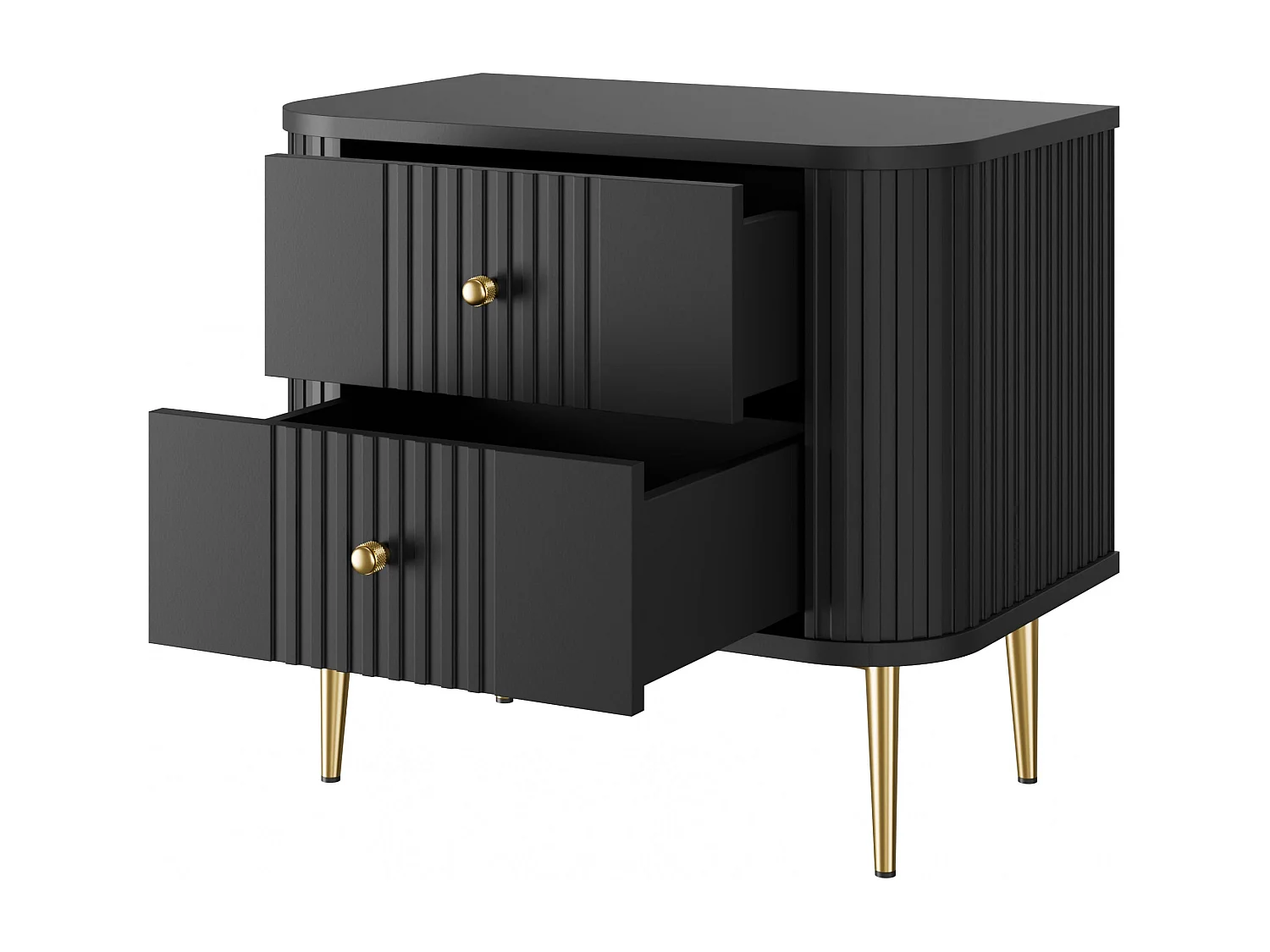 Set mit 2 Nachttischen, 2 Schubladen, 58 x 51 cm