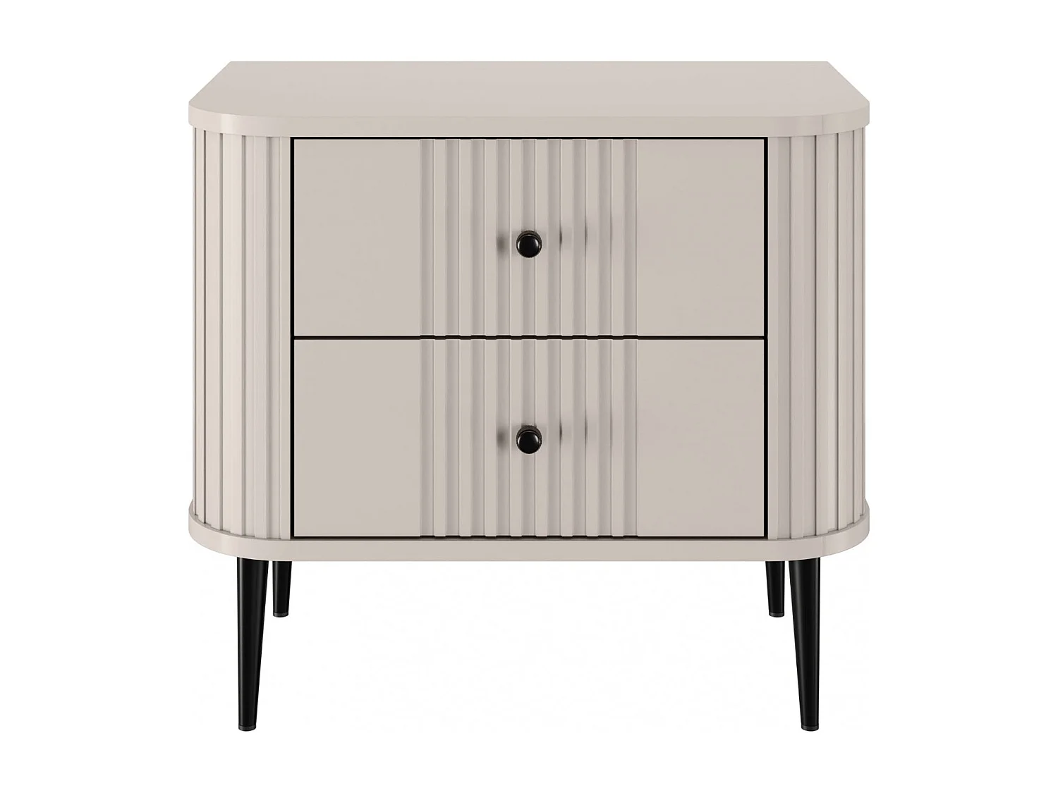 Set mit 2 Nachttischen, 2 Schubladen, 58 x 51 cm