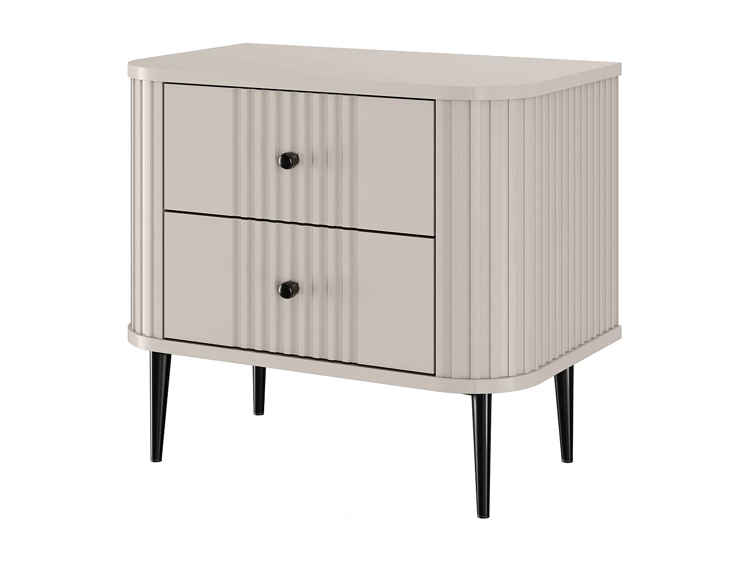 Set mit 2 Nachttischen, 2 Schubladen, 58 x 51 cm