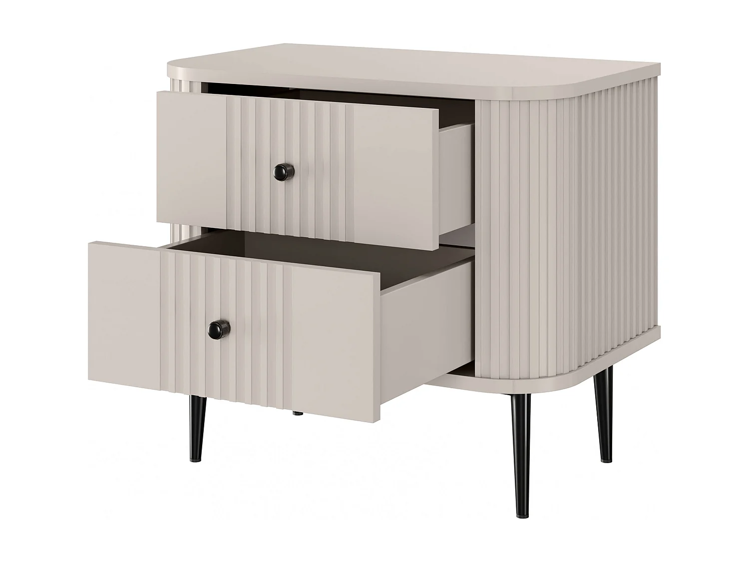 Set mit 2 Nachttischen, 2 Schubladen, 58 x 51 cm