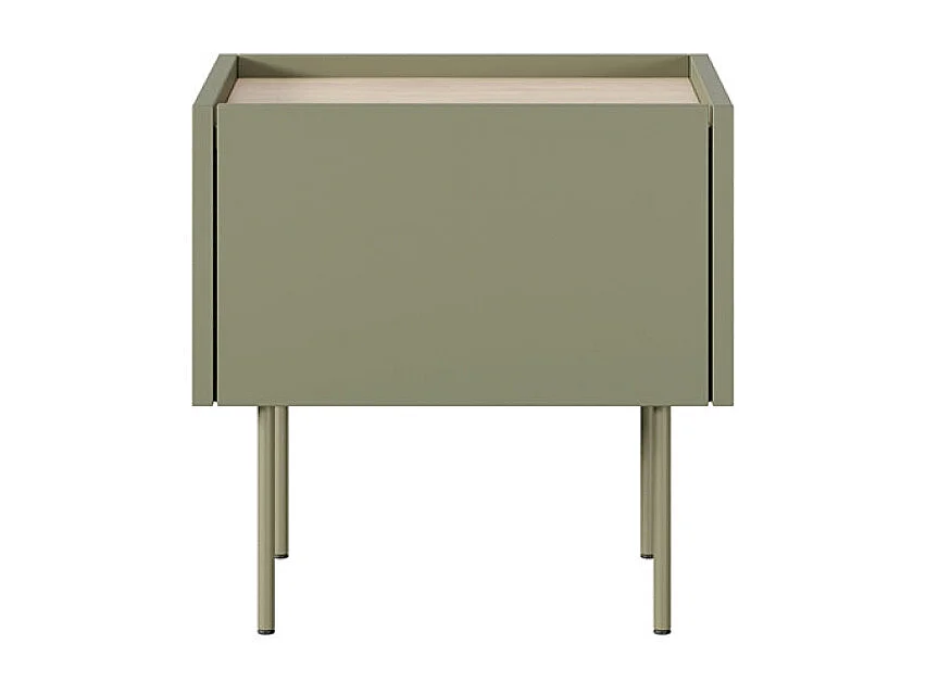 Nachttisch mit 1 Schublade und Metallfuß 45x45 cm