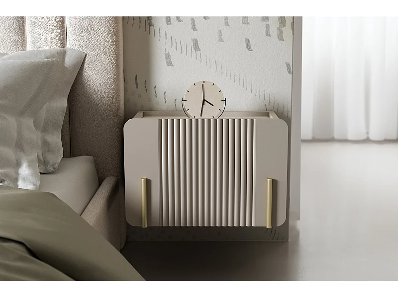 Mesita de noche suspendida 1 cajón cashmere 45x50 cm