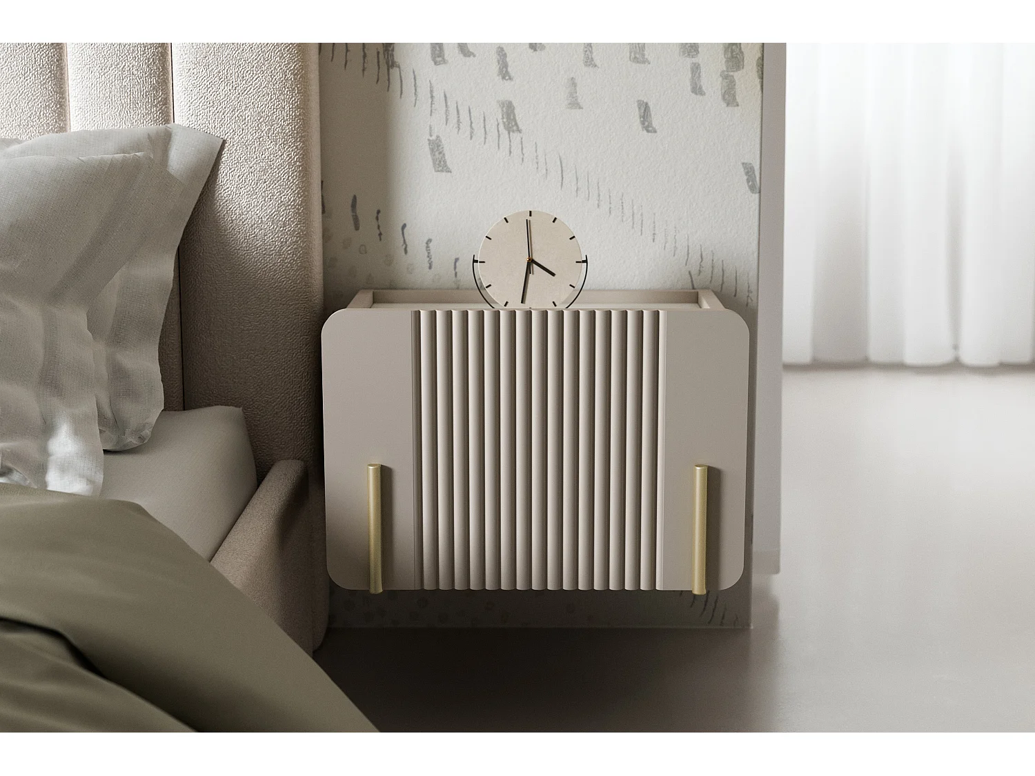 Hängender Nachttisch 1 Kaschmirschublade 45x50 cm