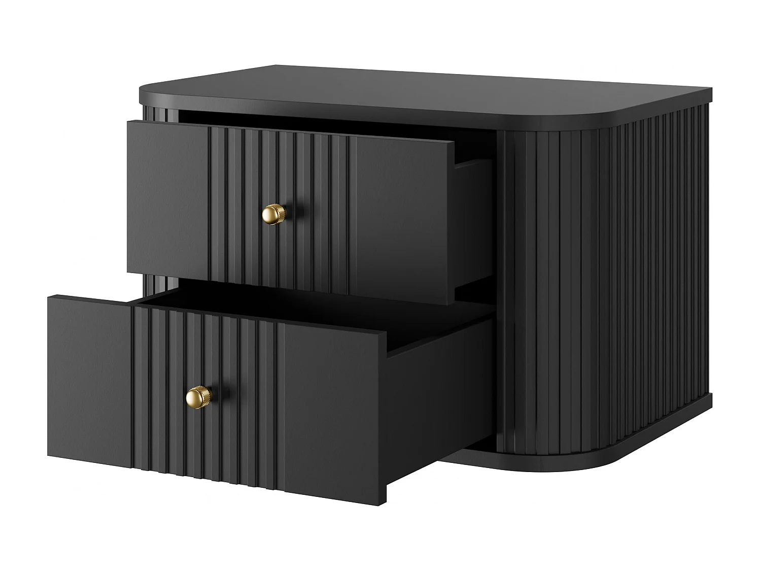 Set mit 2 hängenden Nachttischen, 2 Schubladen, 56 x 36 cm