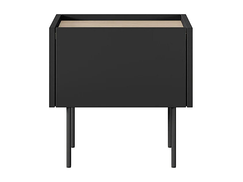 Chevet tafel 1 lade met metalen voet 45x45 cm