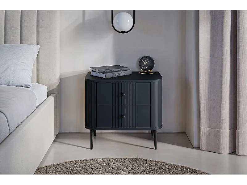 Set mit 2 Nachttischen, 2 Schubladen, 58 x 51 cm