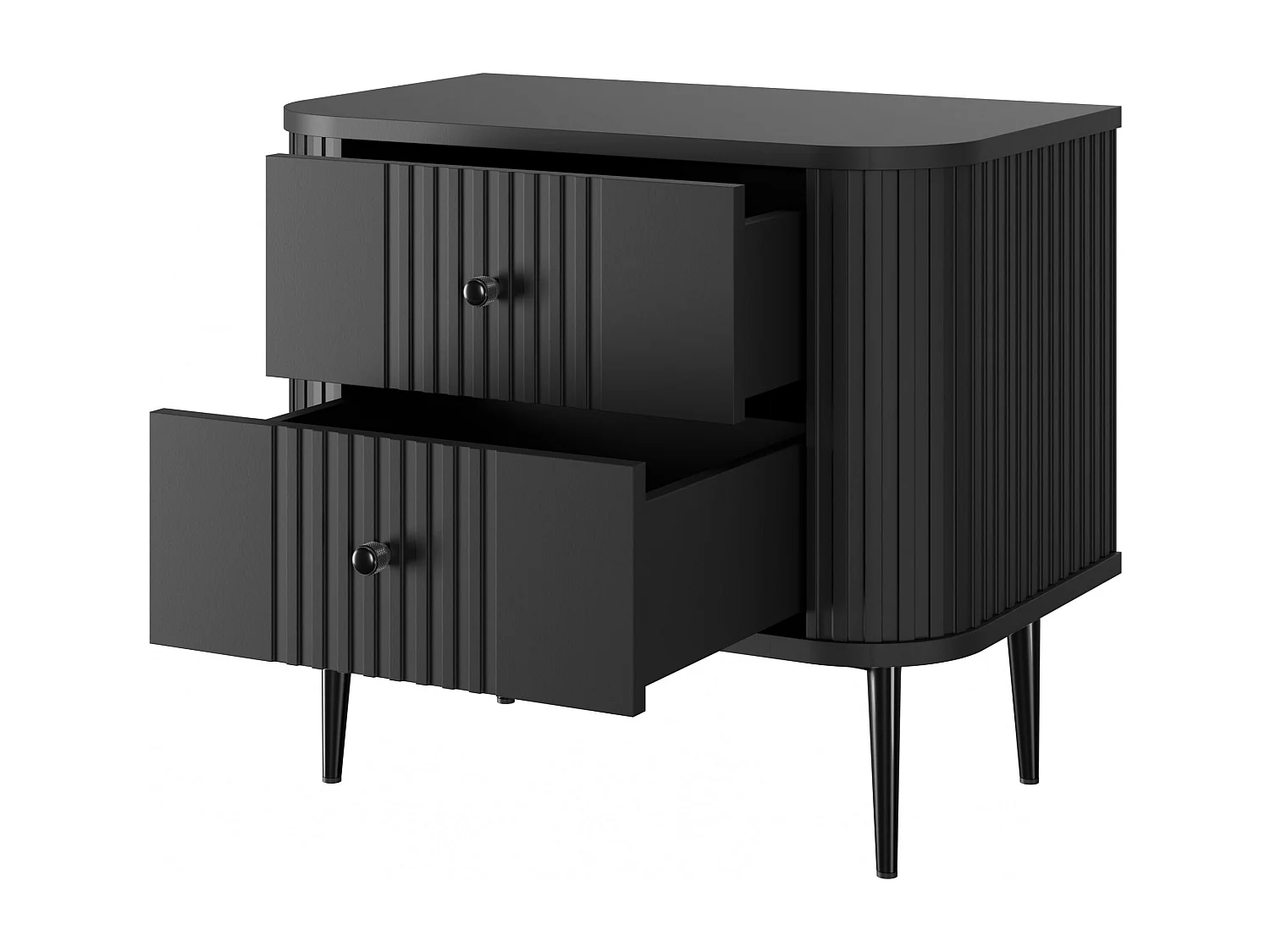 Set mit 2 Nachttischen, 2 Schubladen, 58 x 51 cm