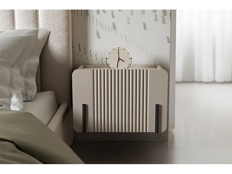 Mesita de noche suspendida 1 cajón cashmere 45x50 cm