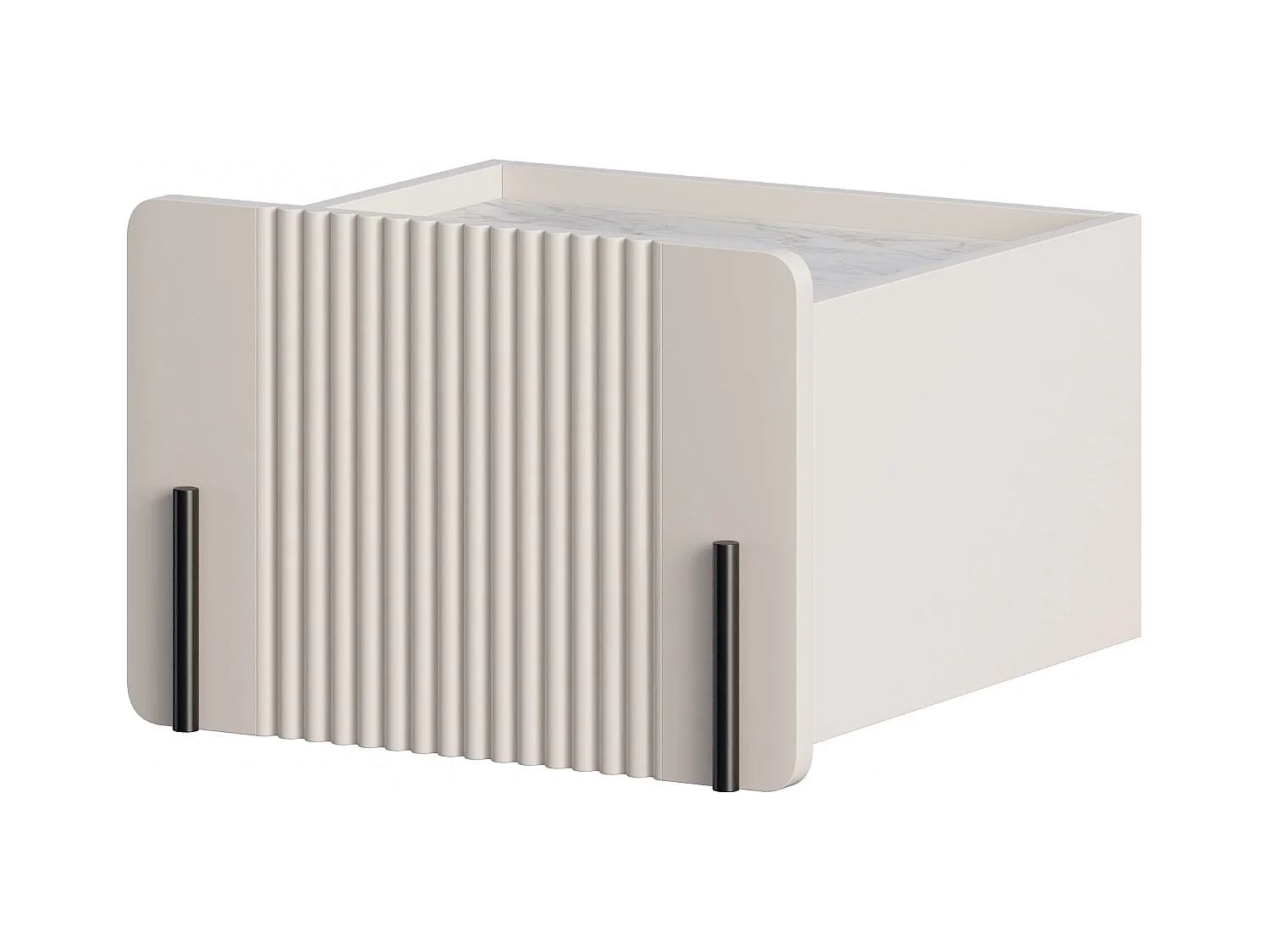 Mesita de noche suspendida 1 cajón cashmere 45x50 cm