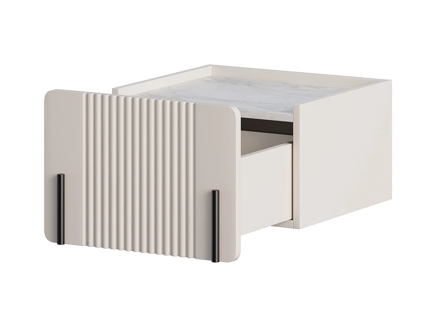 Mesita de noche suspendida 1 cajón cashmere 45x50 cm