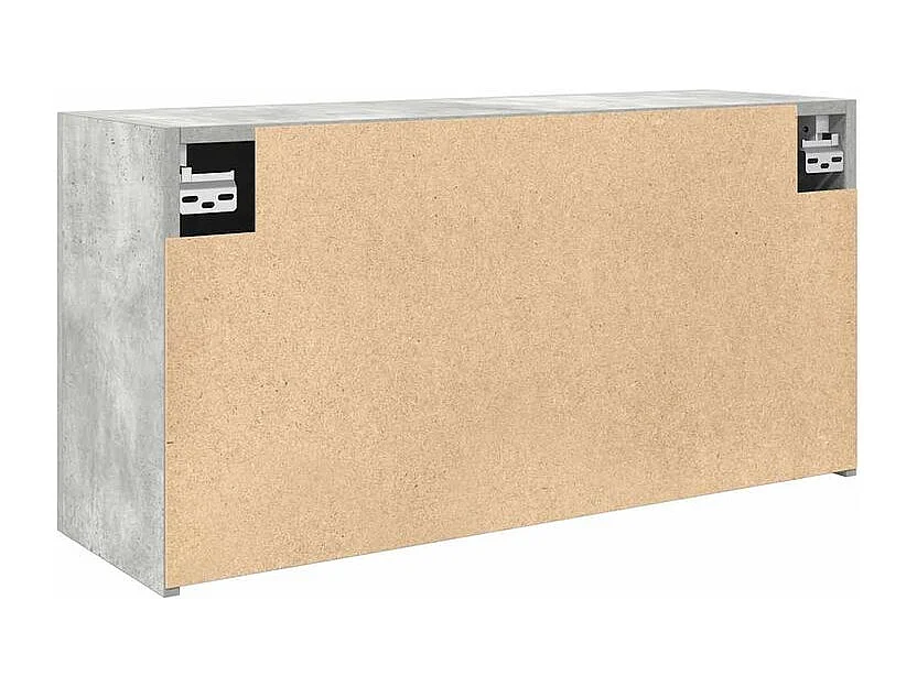 Armoire murale de bain gris béton 80x25x40 bois d'ingénierie