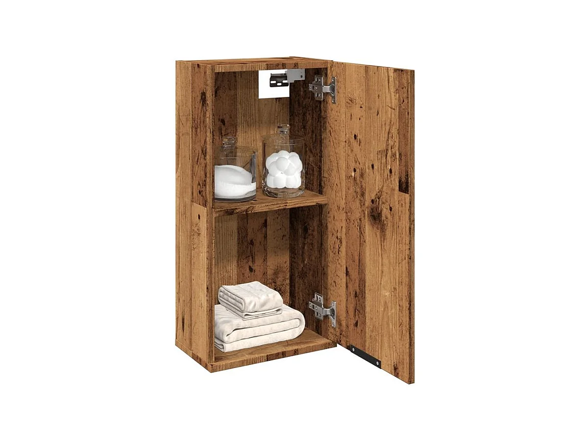 Armoire de salle de bain murale vieux bois 32x20x67