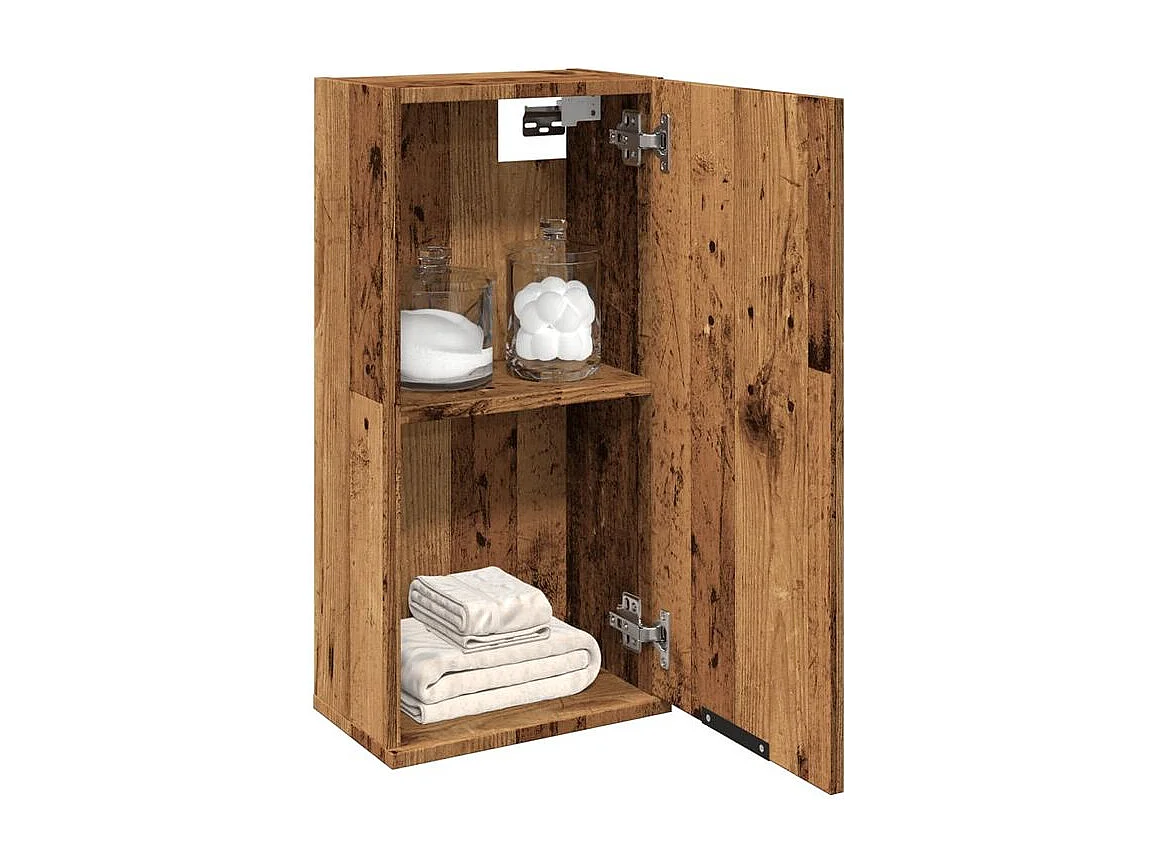 Armoire de salle de bain murale vieux bois 32x20x67