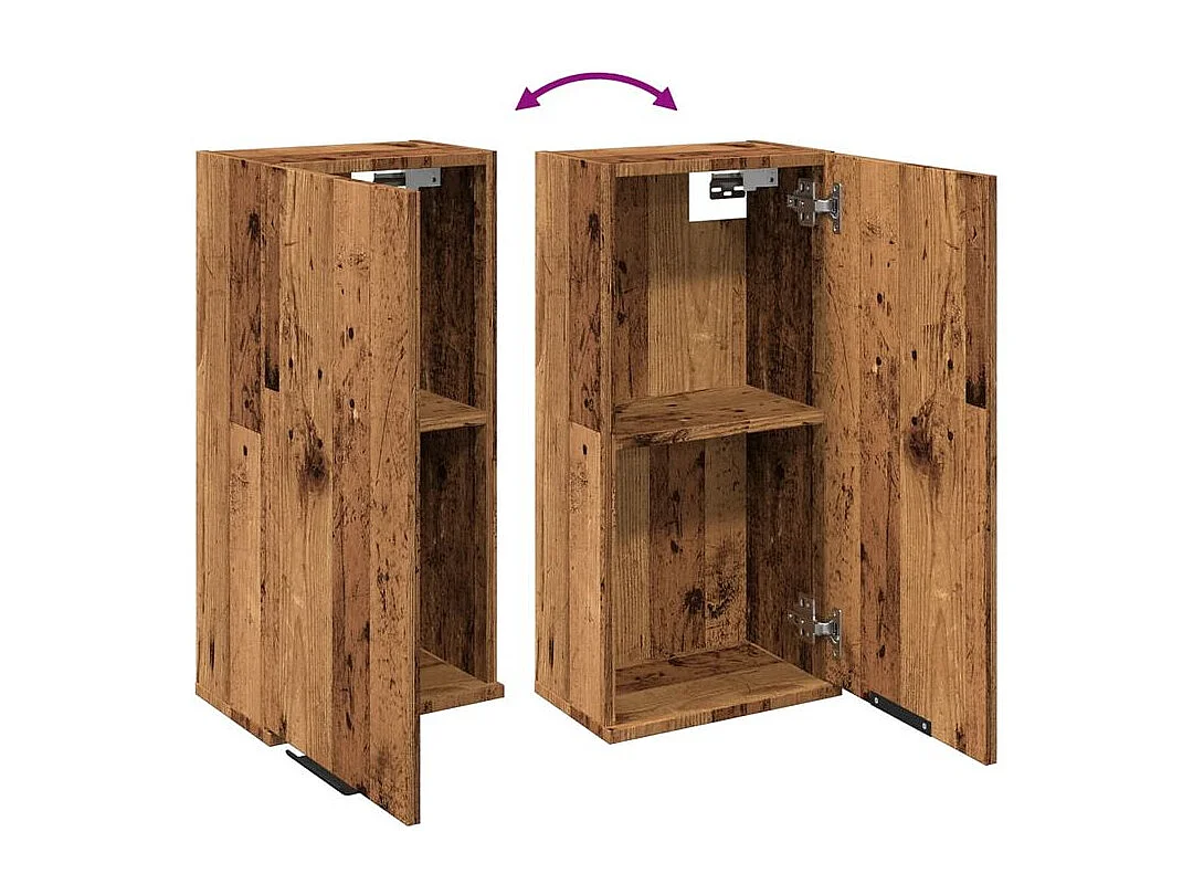 Armoire de salle de bain murale vieux bois 32x20x67