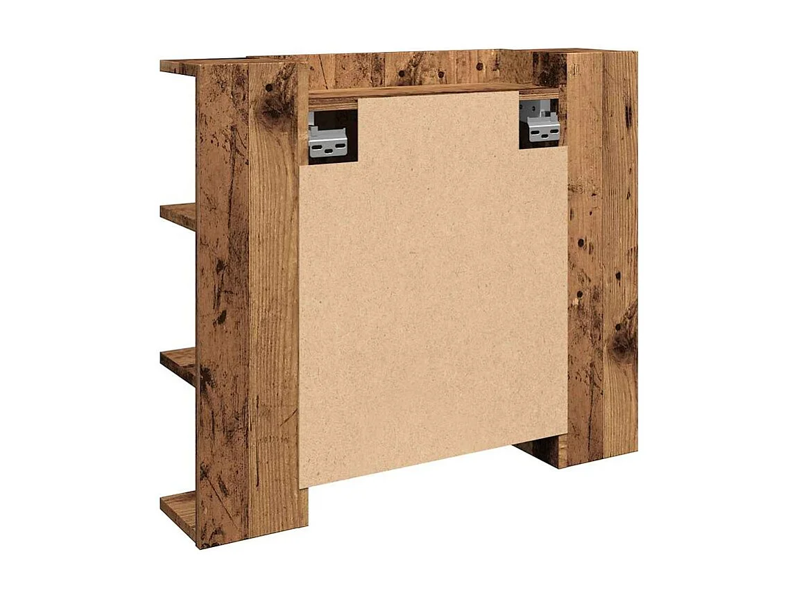 Armoire à miroir avec LED vieux bois 70x16,5x60