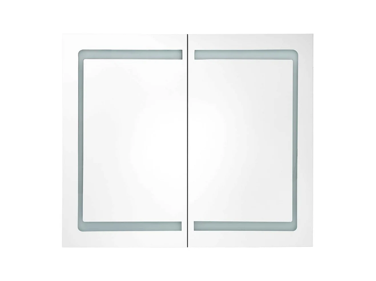 Armoire de salle de bain à miroir LED 80x12,2x68