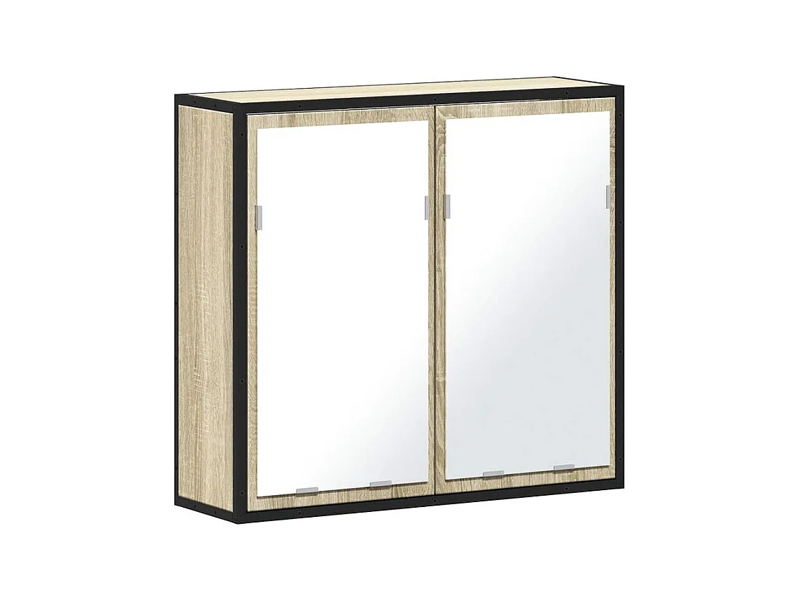 Armoire à miroir de salle de bain chêne sonoma bois ingénierie