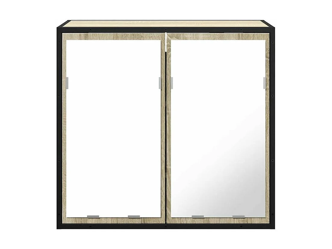 Armoire à miroir de salle de bain chêne sonoma bois ingénierie