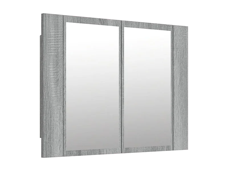 Armoire à miroir LED Sonoma gris 60x12x45 Bois d'ingénierie