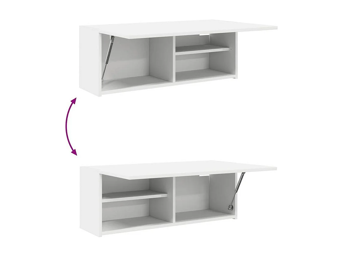 Armoire murale de bain blanc 80x25x30 bois d'ingénierie