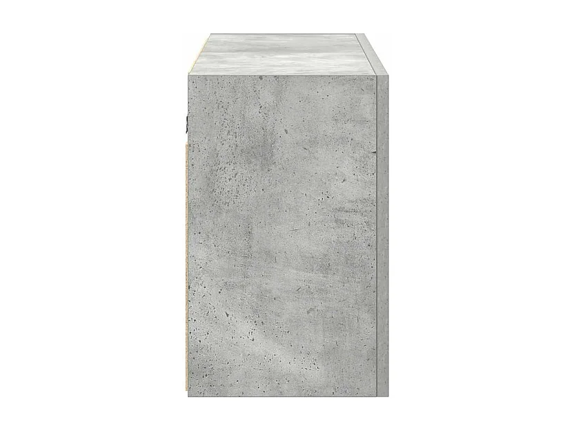 Armoire murale de bain gris béton 100x25x40 bois d'ingénierie