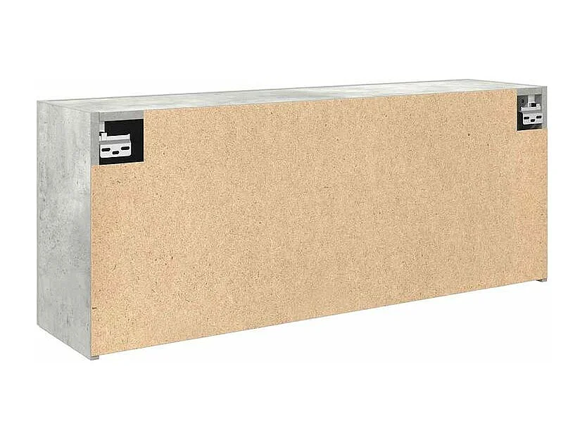 Armoire murale de bain gris béton 100x25x40 bois d'ingénierie