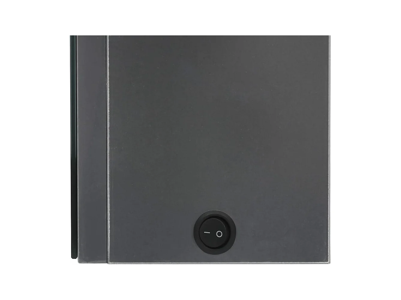 Armoire de salle de bain à miroir LED 89x14x62 Gris brillant