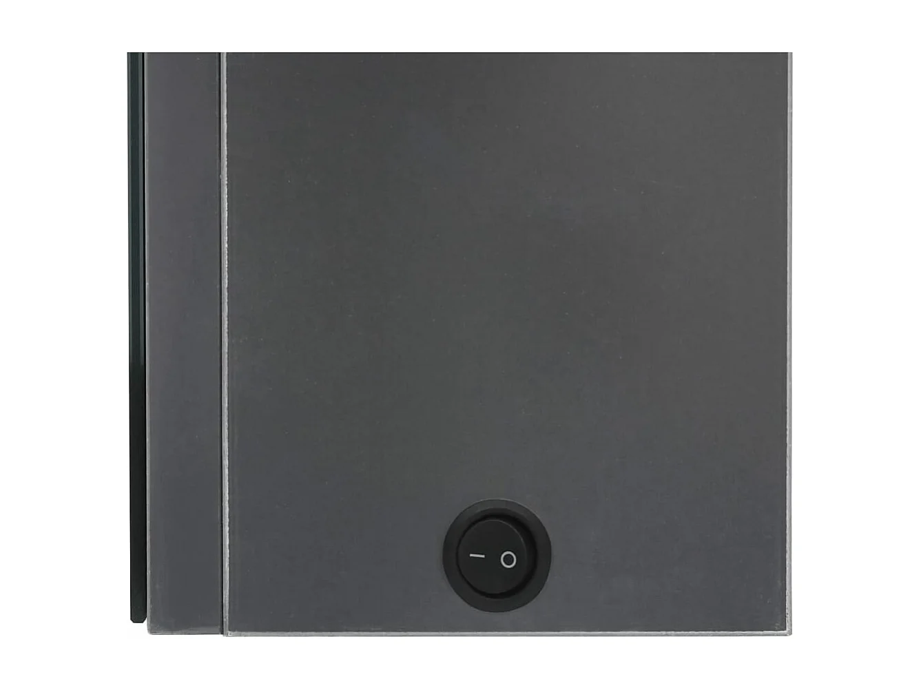 Armoire de salle de bain à miroir LED 89x14x62 Gris brillant