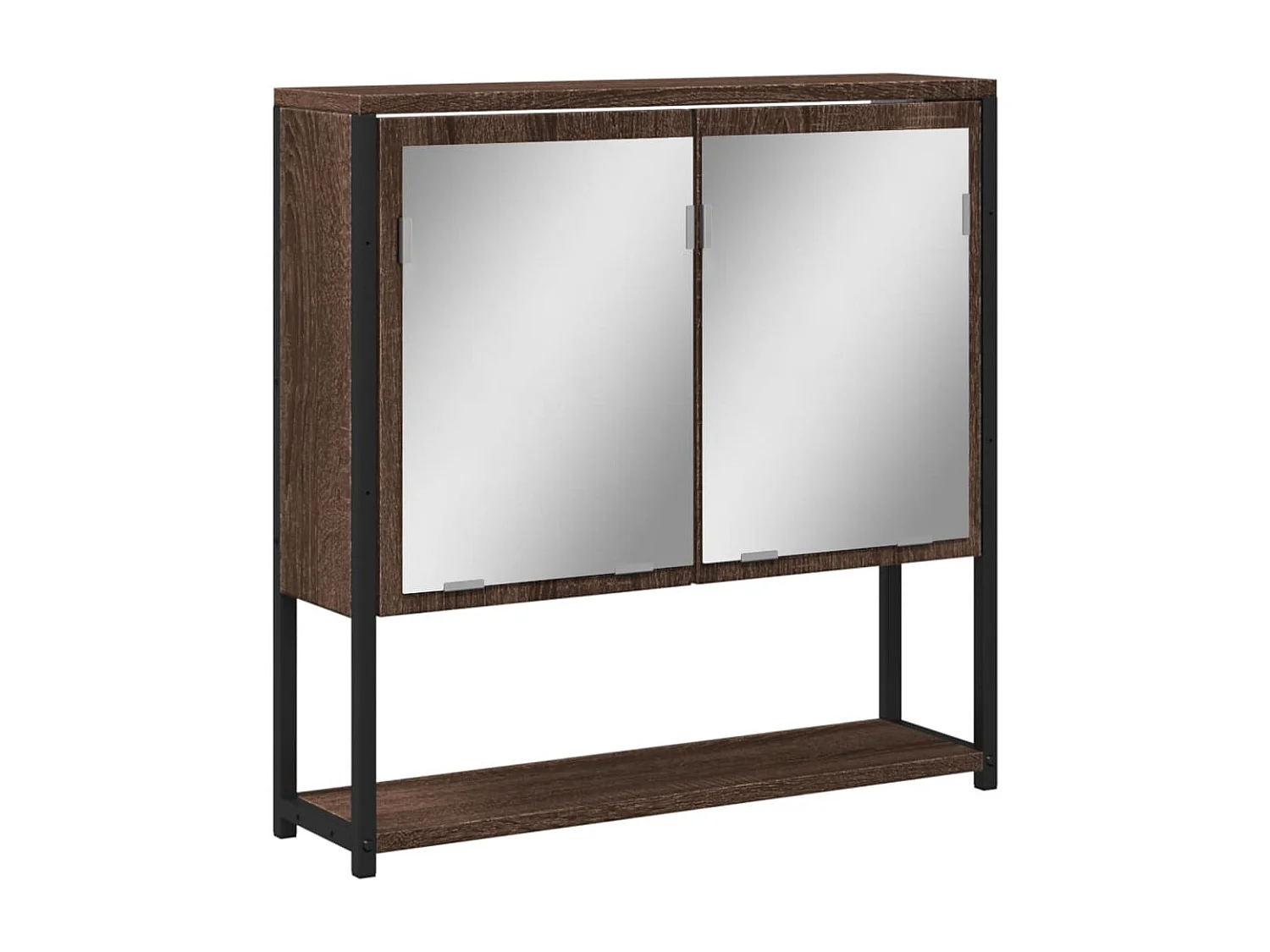 Armoire à miroir de salle de bain chêne marron bois ingénierie