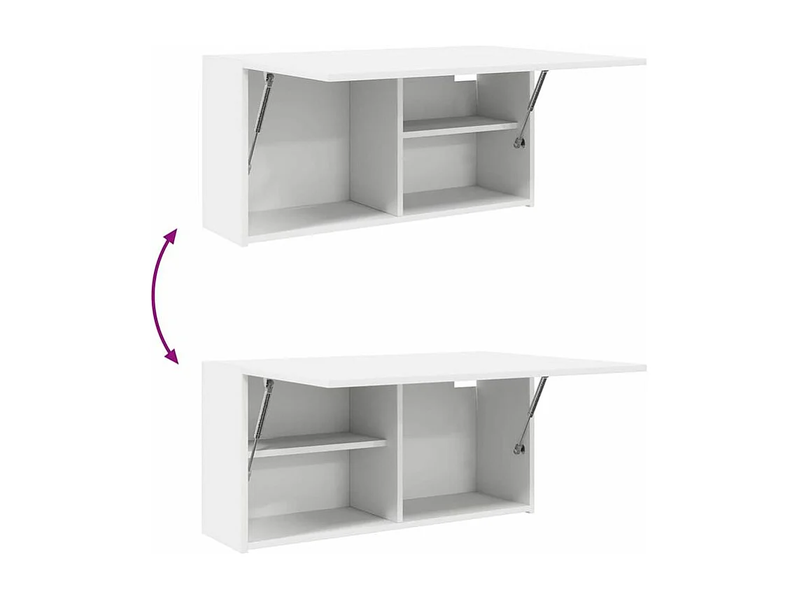 Armoire murale de bain blanc 80x25x40 bois d'ingénierie