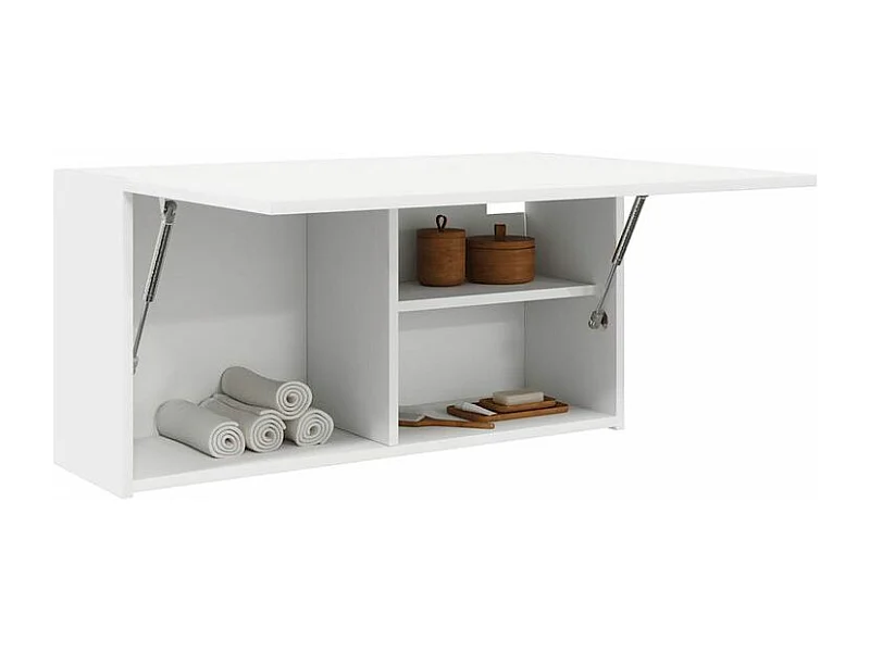 Armoire murale de bain blanc 80x25x40 bois d'ingénierie