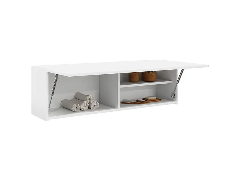 Armoire murale de bain blanc 100x25x30 bois d'ingénierie