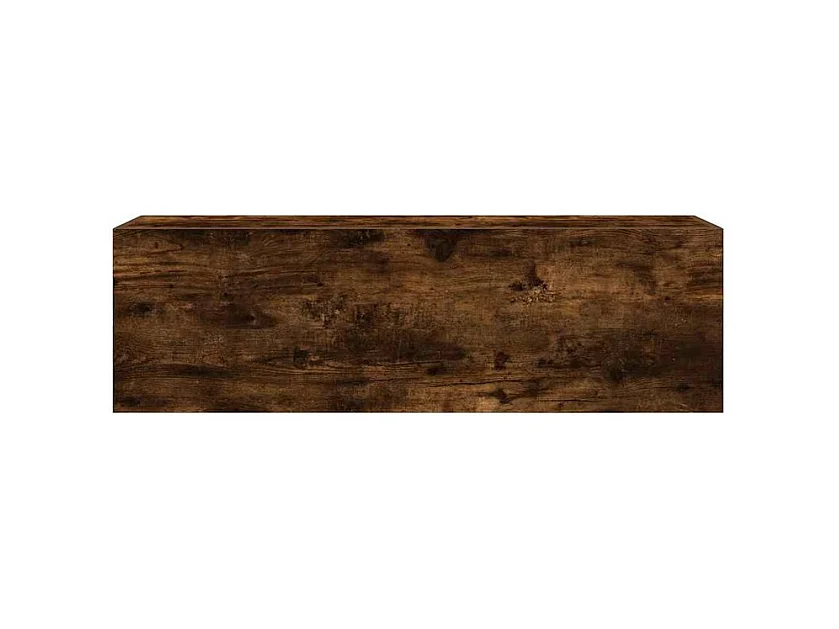 Armoire murale de bain chêne fumé 100x25x30 bois d'ingénierie