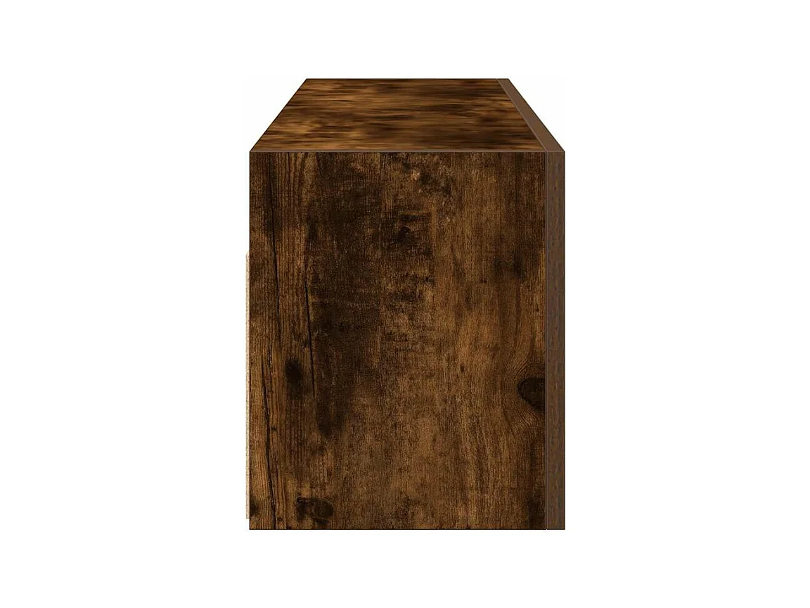 Armoire murale de bain chêne fumé 100x25x30 bois d'ingénierie