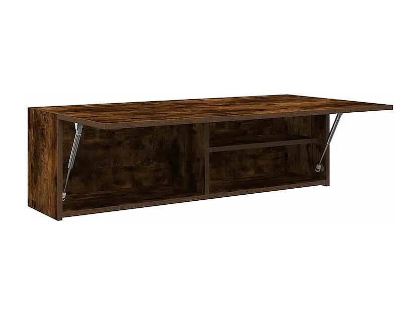 Armoire murale de bain chêne fumé 100x25x30 bois d'ingénierie