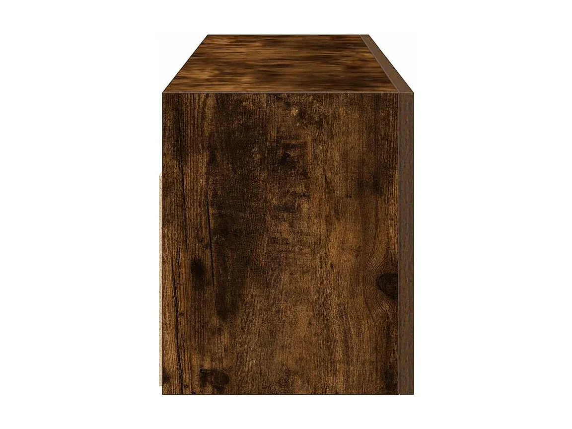 Armoire murale de bain chêne fumé 100x25x30 bois d'ingénierie