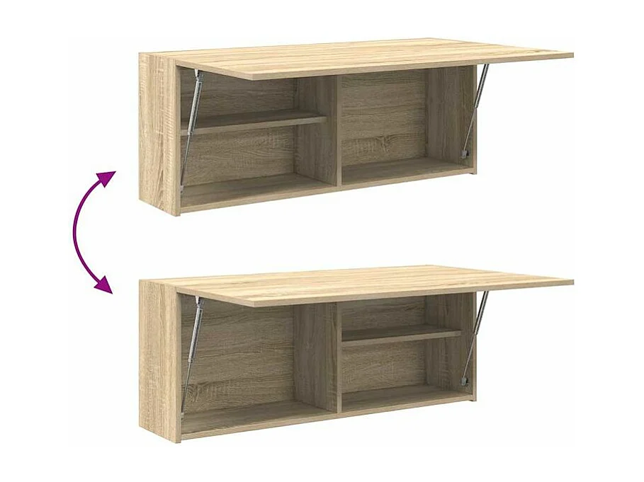 Armoire murale de bain chêne sonoma 100x25x40 bois ingénierie