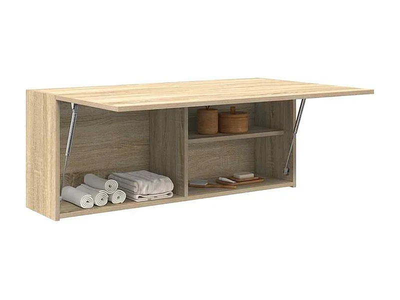 Armoire murale de bain chêne sonoma 100x25x40 bois ingénierie