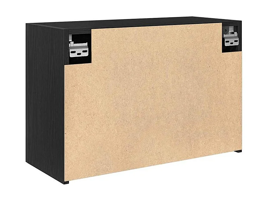 Armoire murale de bain noir 60x25x40 bois d'ingénierie