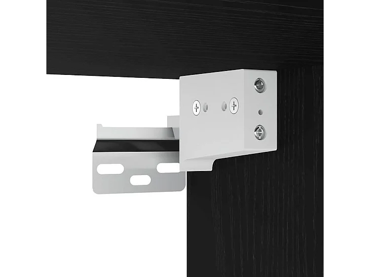 Armoire murale de bain noir 60x25x40 bois d'ingénierie