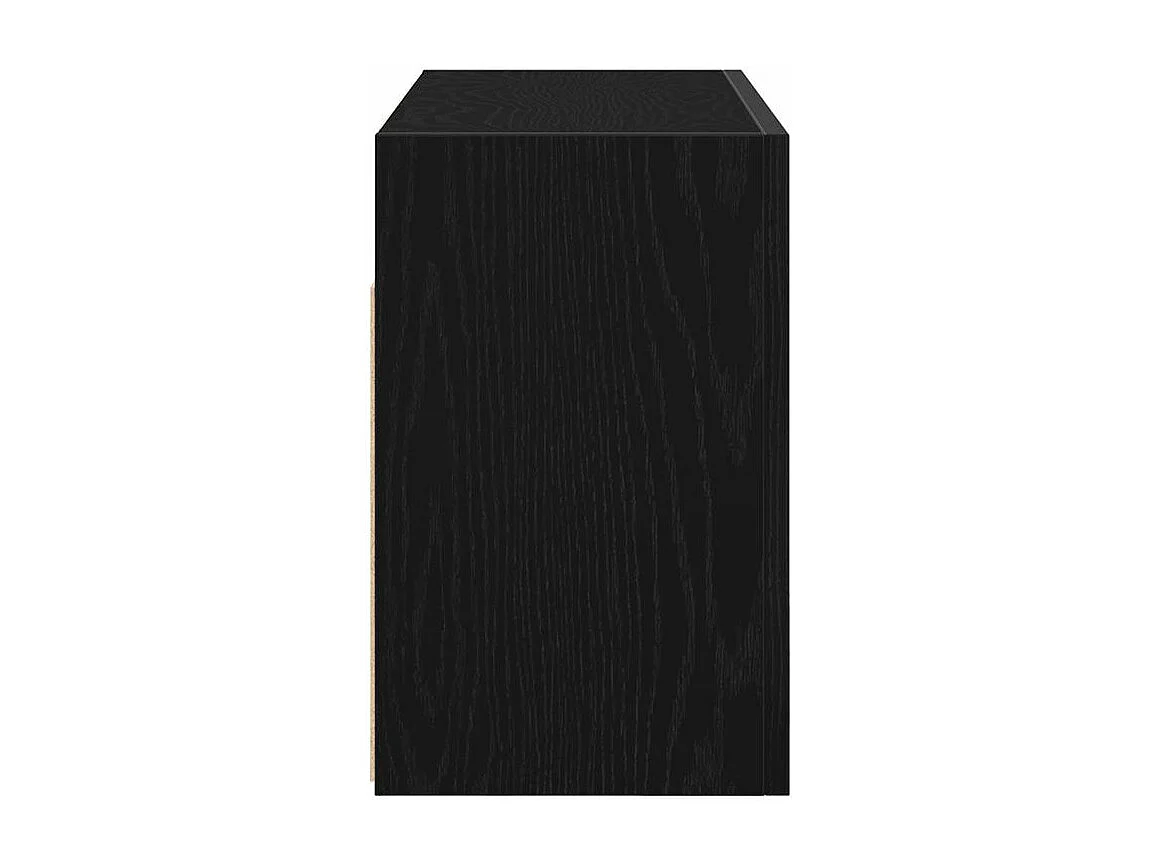Armoire murale de bain noir 60x25x40 bois d'ingénierie