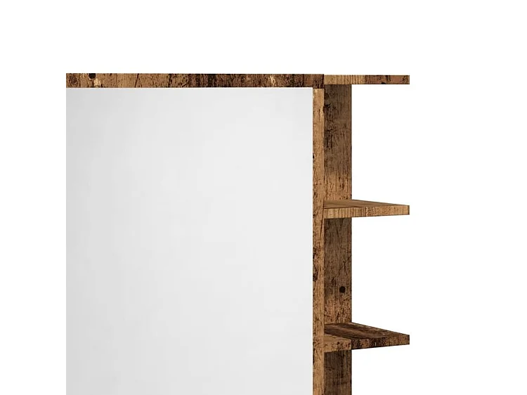 Armoire à miroir de salle de bain vieux bois 62,5x20,5x64