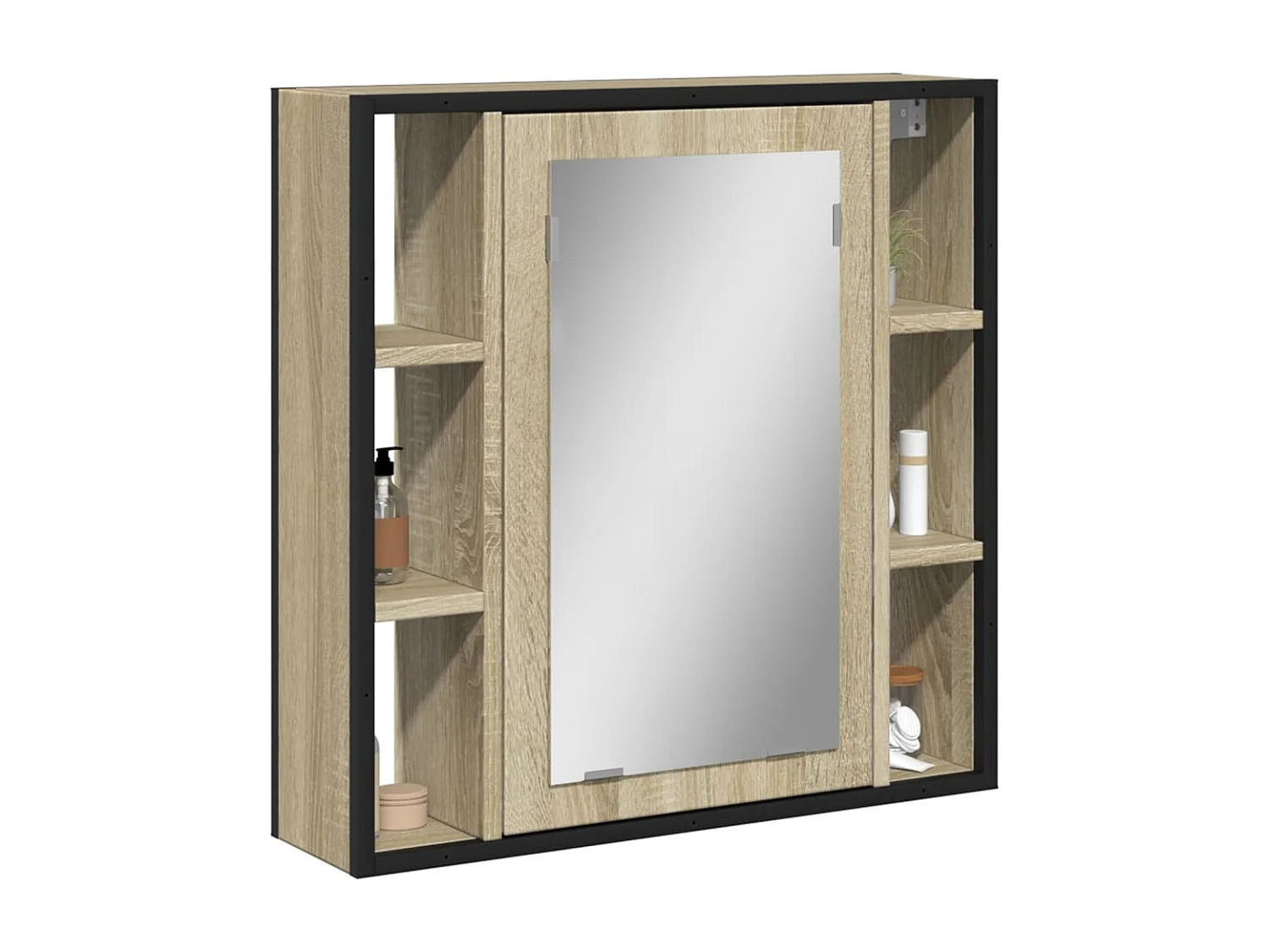 Armoire à miroir de salle de bain chêne sonoma bois ingénierie
